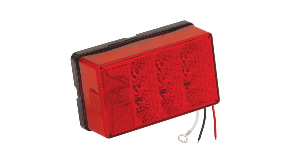 Wesbar x 6&quot; Waterproof LED 8-Function, Left/Roadside w/3 Wire 90 deg Pigtail Trailer Light 4&quot; 34985