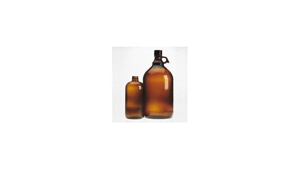 Wheaton Safety-Coated Bottles, Amber, Narrow Mouth, Wheaton 220949 Bottles With PE-lined Cap