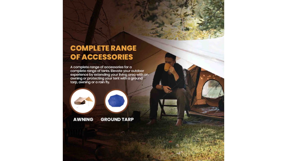 White Duck Avalon Bell Tent, Water Repellent, 16.5ft, WD-0022