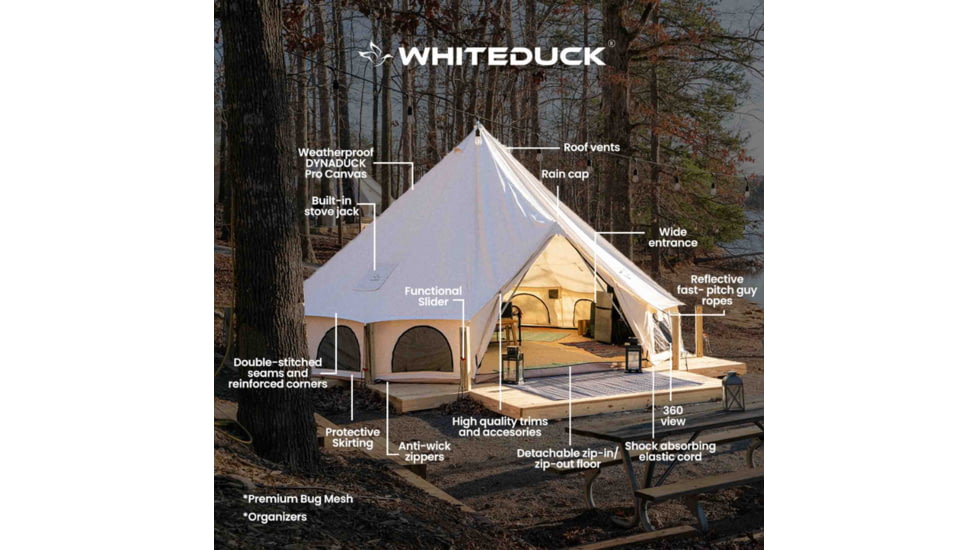 White Duck Avalon Bell Tent, Water Repellent, 16.5ft, WD-0022