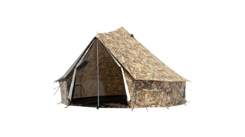 White Duck Regatta Bell Tent, Water Repellent, Realtree Edge, 10ft, WD-RBT-26
