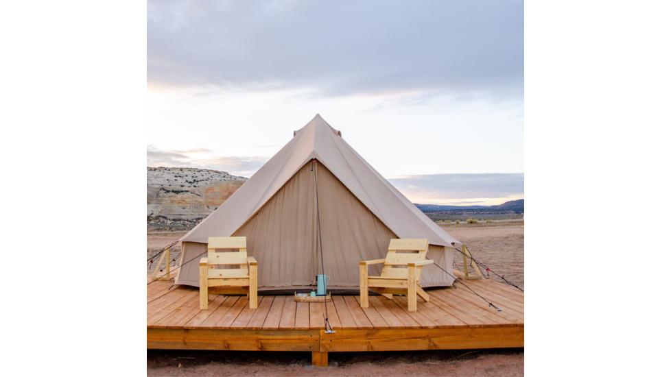 White Duck Regatta Bell Tent, Water Repellent, Sandstone Beige, 13ft, S4-4GO7-UPDK