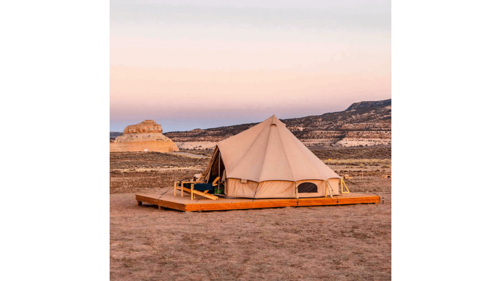 White Duck Regatta Bell Tent, Water Repellent, Sandstone Beige, 13ft, S4-4GO7-UPDK