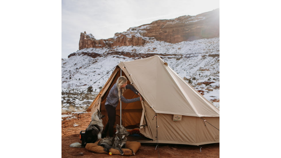 White Duck Regatta Bell Tent, Water Repellent, Sandstone Beige, 13ft, S4-4GO7-UPDK