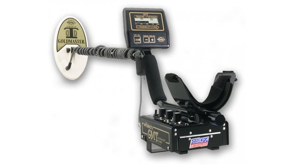 White's Electronics GMT Metal Detector, Auto ground balance w/ Fast Autotrac, 6 in X 9 in Standard Coil, Adjustable 46 in - 51 in 800-0294