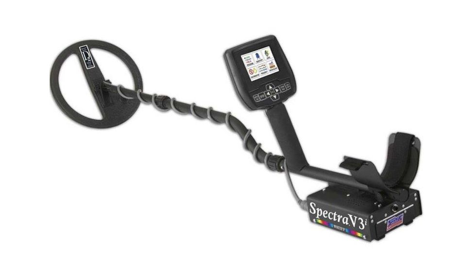 White's Electronics Spectra V3i Metal Detector, NiMH Rechargeable Battery System / 10 in DD Search Coil, Adjustable 44 in - 52 in 800-0329