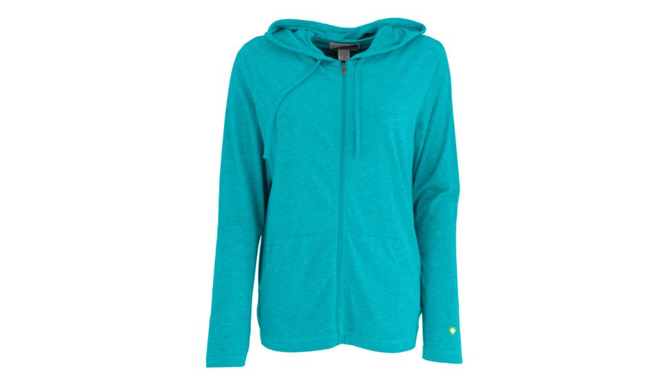 White Sierra Bug Free Jersey Full Zip Hoody - Womens, Lagoon, Large B2501W-Lagoon - LAG-LARGE
