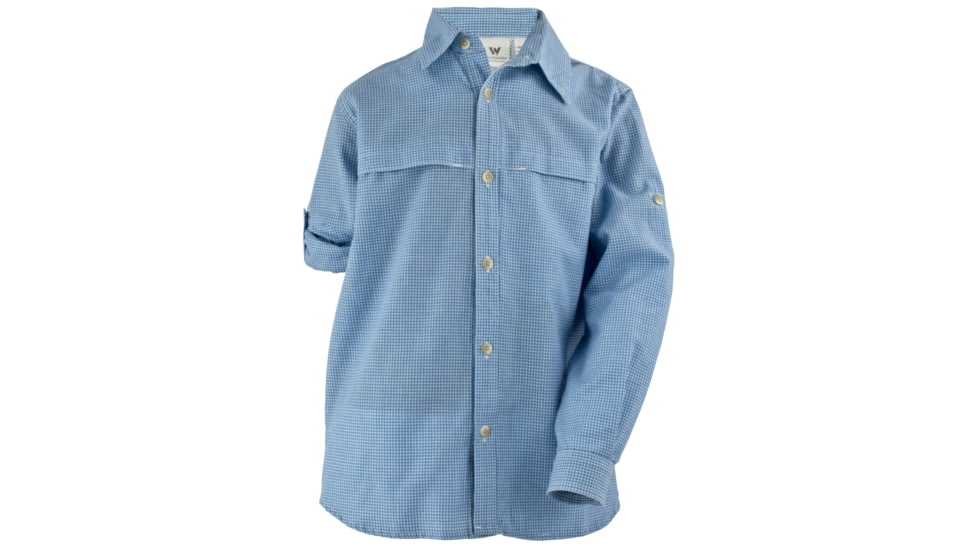 White Sierra Cancun Shirt - Boy's-Dusk Blue-Large