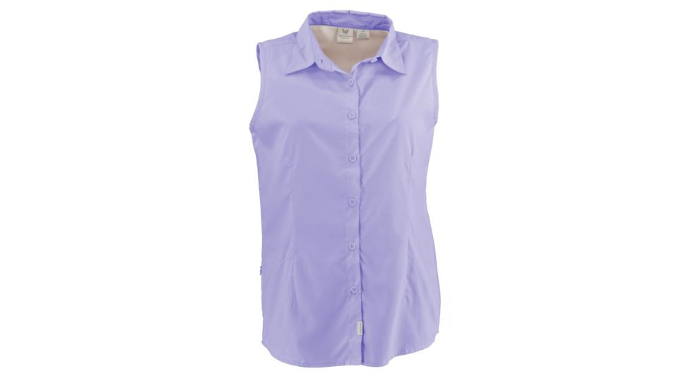 White Sierra Gobi Desert Sleeveless Shirt - Womens, Light Iris, Extra Large, D4268W-Light Iris - LIR-XL