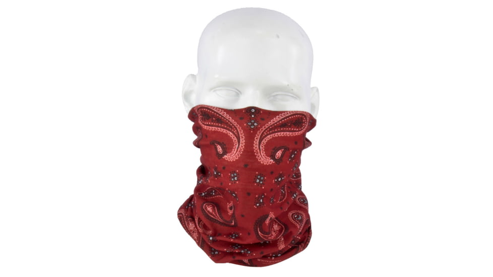 White Sierra Kool Multifunctional Headwear-Deep Red-One Size