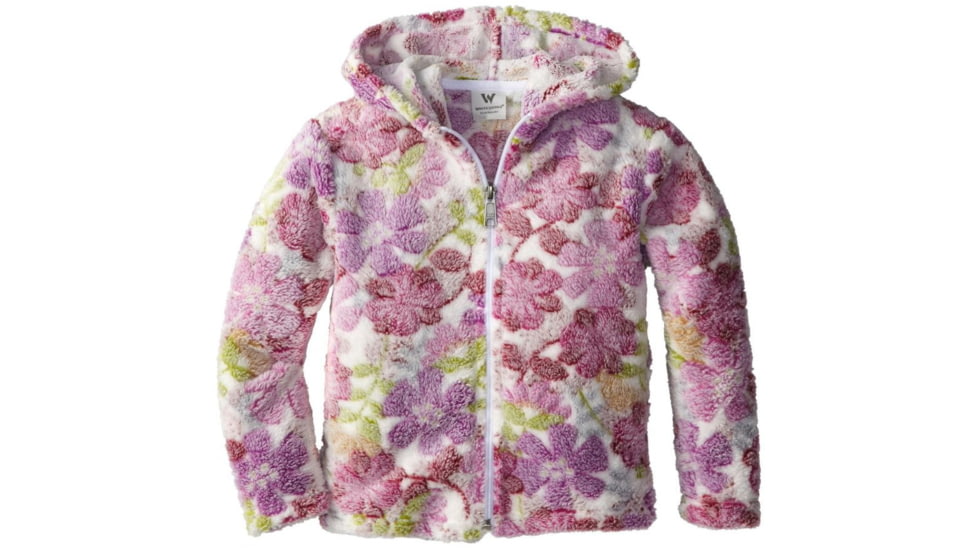 White Sierra Printed Winter Blossom Bomber Hoody - Girls-Sugar Plum Combo-Large