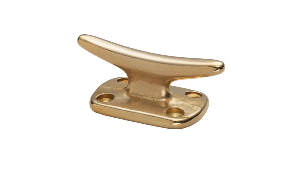 Whitecap Fender Cleat - Polished Brass - 2" 50097
