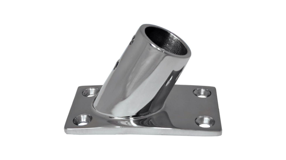 Whitecap O.D. 60 Rectangle Base SS Rail Fitting 7/8" 44640