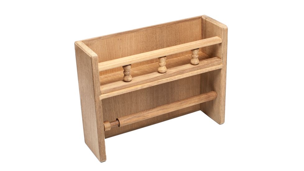 Whitecap Paper Towel Holder w/Spice Rack Teak 50716