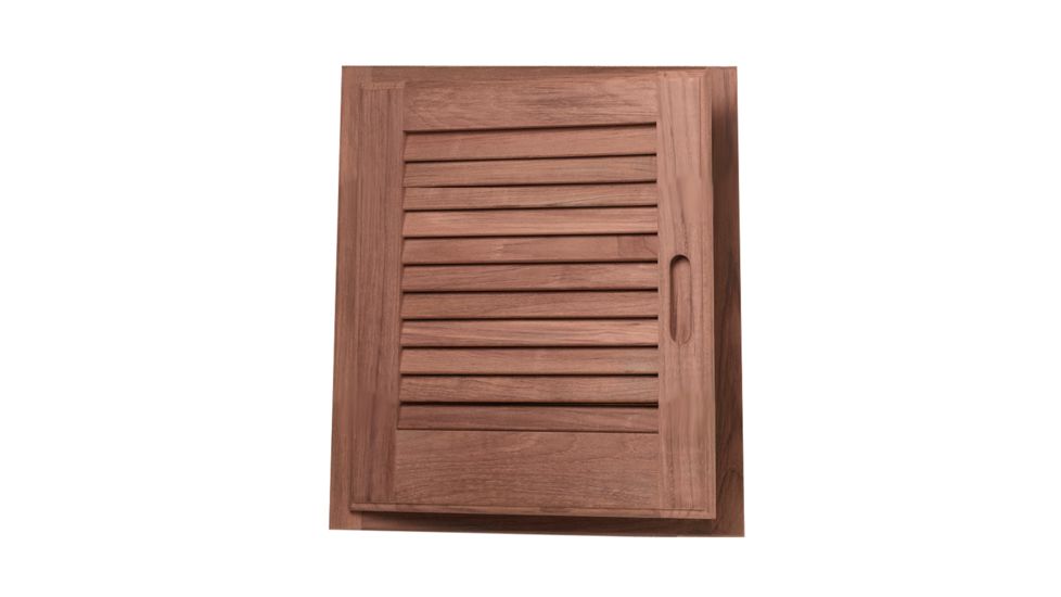 Whitecap Teak Louvered Door &amp; Frame - Left Hand - 15" x 15" 50667
