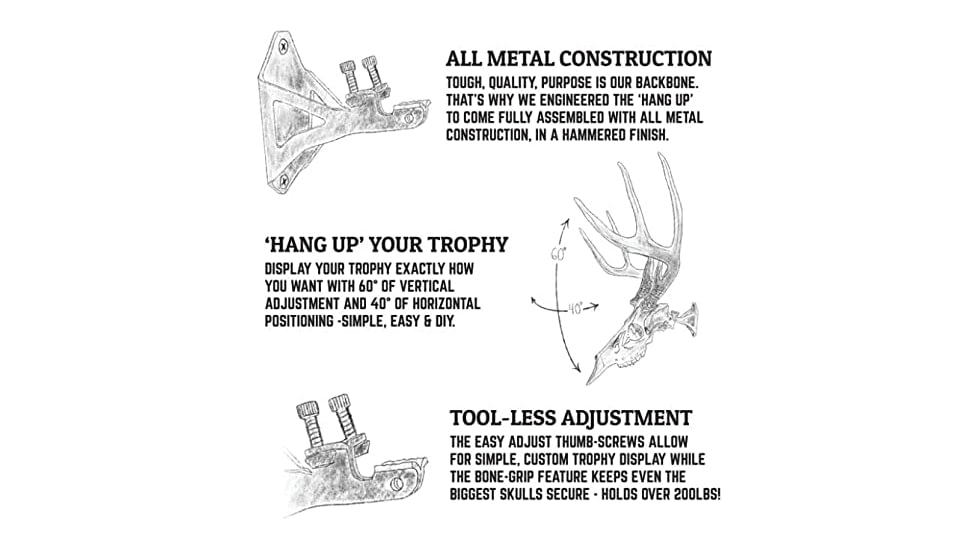 Wicked North Gear The Hang Up European Mounting Bracket, Black, B801-A011