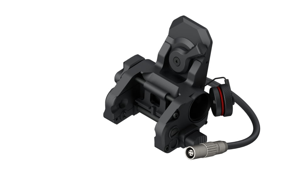 Wilcox DPAM NVG Mount/Interface Plate Adaptor/Three Hole Shroud/Lanyard/Cup, Black, 62100G04-B