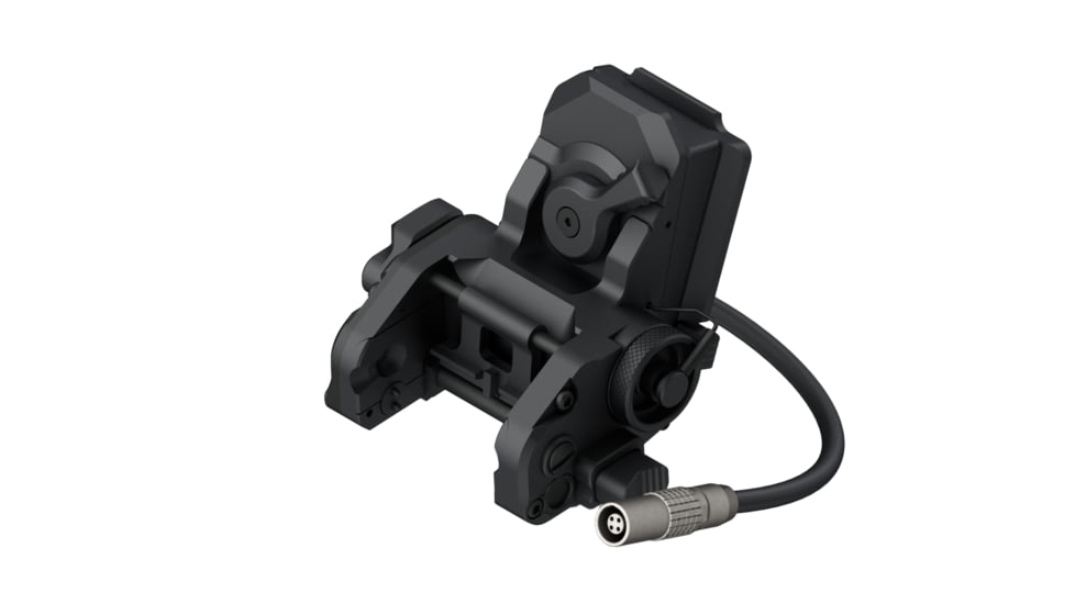 Wilcox DPAM NVG Mount/Interface Plate Adaptor/Three Hole Shroud/Lanyard/Cup, Black, 62100G04-B
