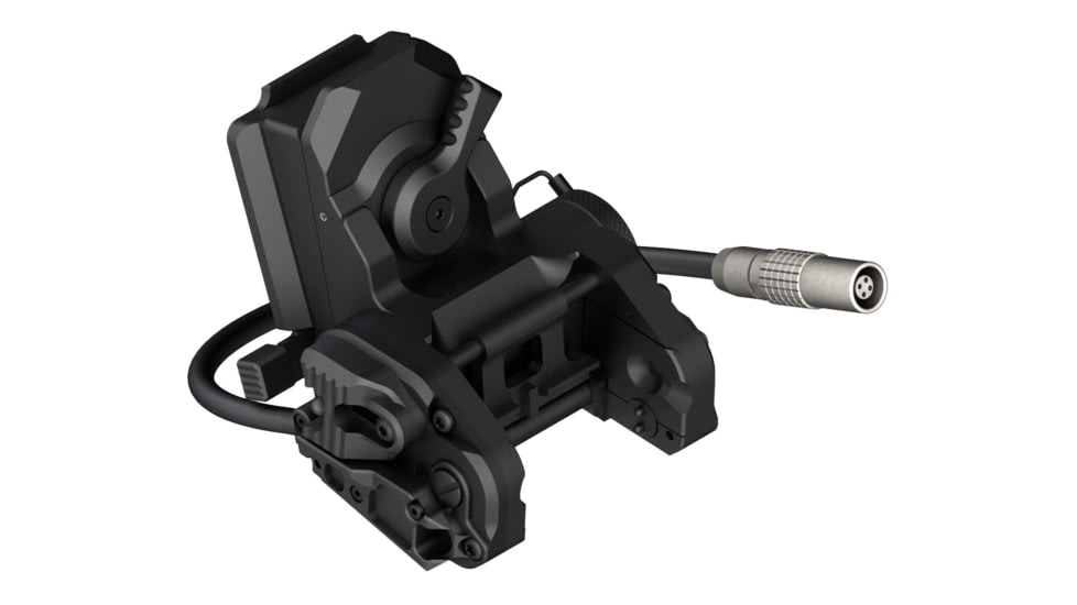 Wilcox DPAM NVG Mount/Interface Plate Adaptor/Three Hole Shroud/Lanyard/Cup, Black, 62100G04-B