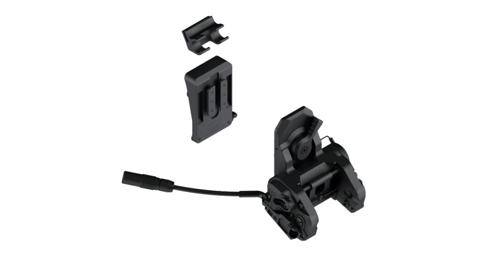 Wilcox DPAM NVG Mount/Universal Interface Plate/LEMO Pigtail Storage for HGU-56/SPH-4 Shroud, Black, 62100G06-B