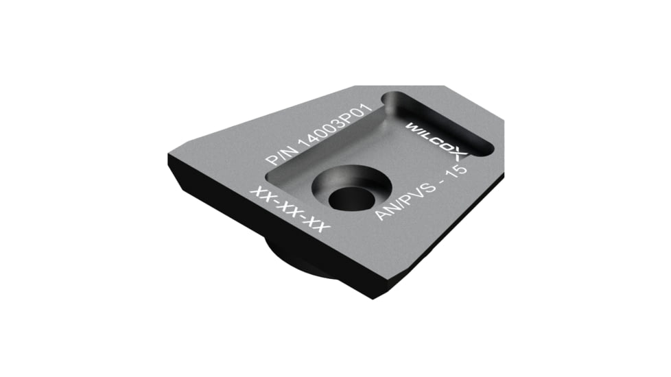 Wilcox NVG Interface Shoe Adapter, AN/PVS-15/15A, Black, 14003G01