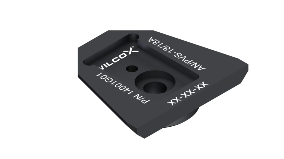 Wilcox NVG Interface Shoe Adapter, for AN/PVS 18/18A, Black, 14001G01