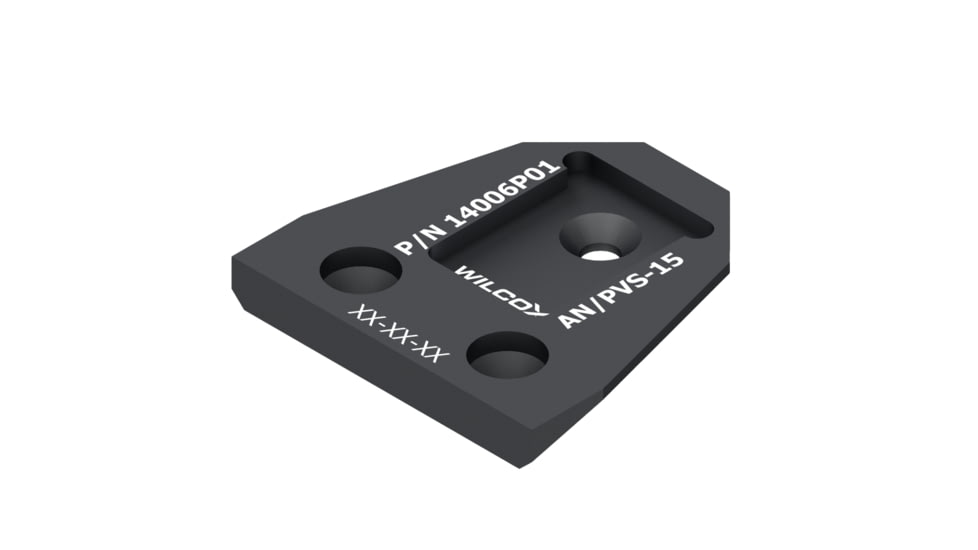Wilcox NVG Interface Shoe Adapter, PVS-15, Black, 14006G01