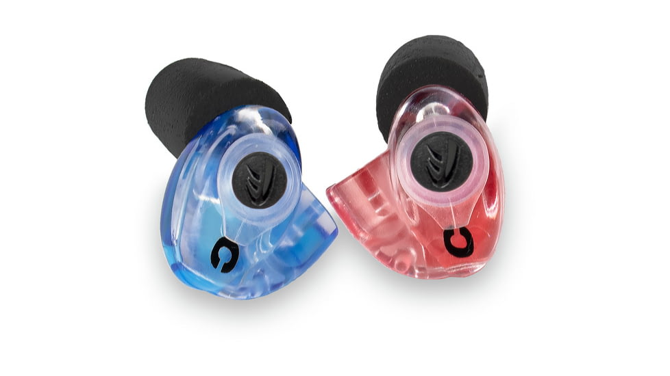 USED WildEar TruEarz Ready-Fit Shooter Filter Ear Plugs, Red/Blue, Slim/Standard/Large, TRUEARZ-IMP-1, EDEMO1, Condition Fair, Other