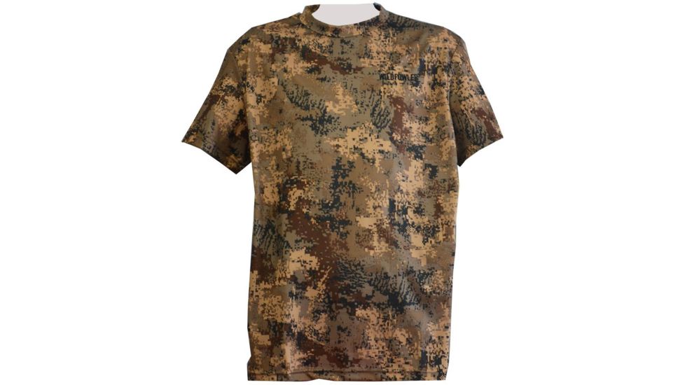 Wildfowler Quick-Dry Short Sleeve Mens T-Shirt, Digital Camo, Medium, QDT-DG-M
