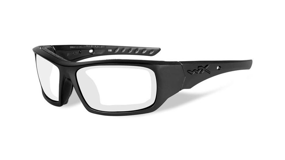 Wiley X Arrow Sunglasses-Matte Black Frame-Clear Lens CCARR03