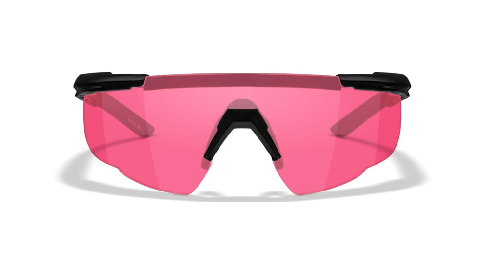 Wiley X Changeable Series Saber Advanced Safety Glasses, Matte Black Frame, Grey Light Rust Vermillion Lens, 309