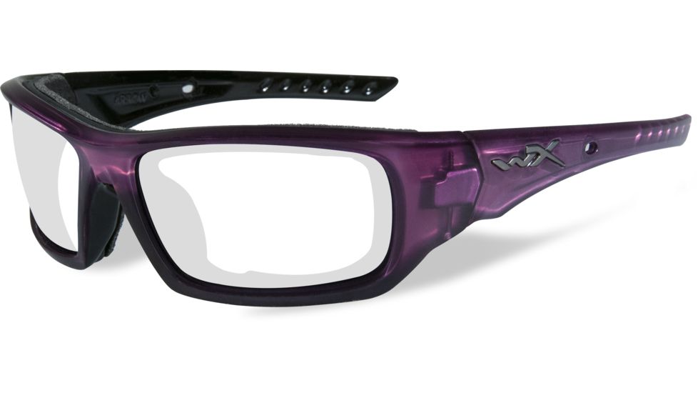 Wiley X Climate Control Series Arrow Sunglasses,Crystal Plum Frame,No Lens CCARR02F
