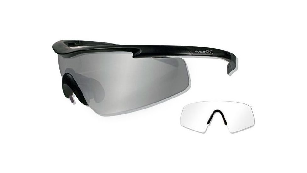 Wiley X PT-3 Sunglasses w/ 2 Lens Set - Smoke and Clear PT-3SC