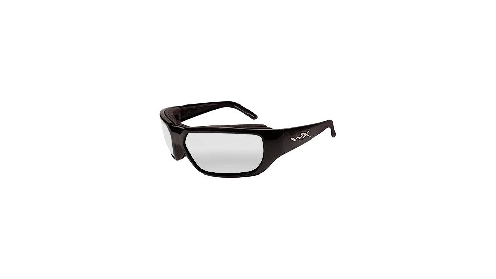 Wiley X Rout Sunglasses - Clear Lens / Gloss Black Frame CCROU03
