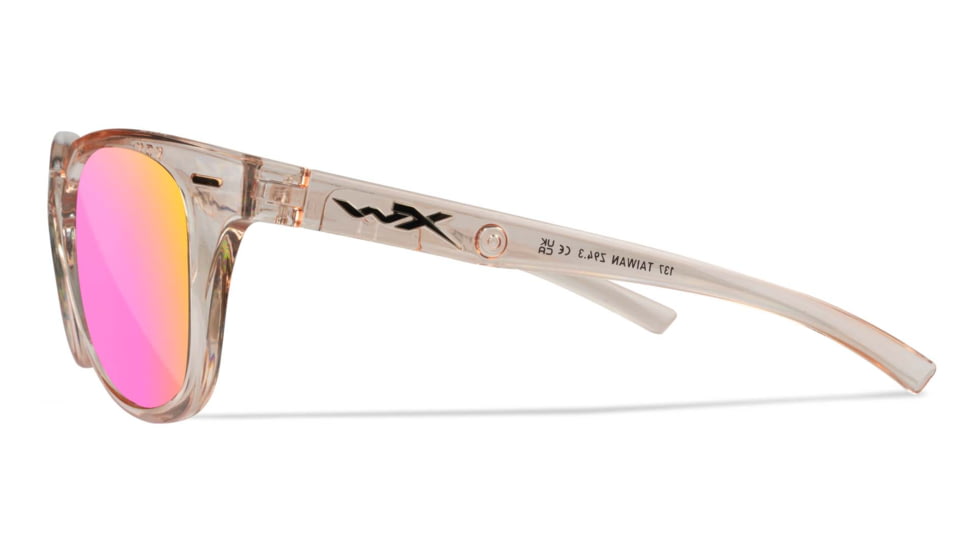 Wiley X WX Ultra Sunglasses - Womens, Captivate Polarized Rose Gold Mirror/Gloss Crystal, AC6ULT10