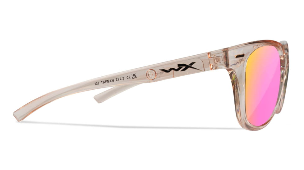 Wiley X WX Ultra Sunglasses - Womens, Captivate Polarized Rose Gold Mirror/Gloss Crystal, AC6ULT10