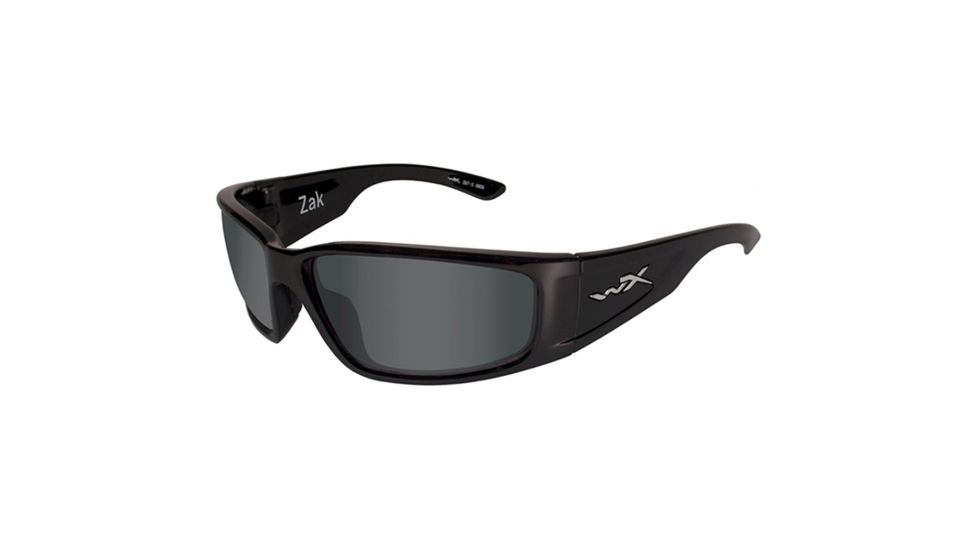Wiley X Zak Sunglasses - Polarized Smoke Grey Lens / Gloss Black Frame ACZAK04