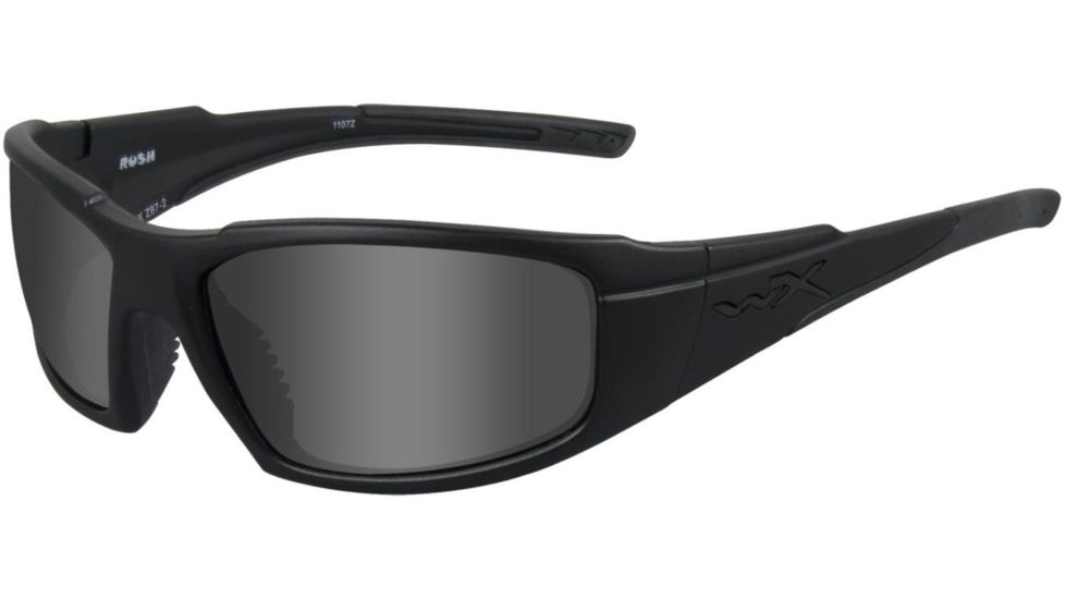 Wiley X Rush Sunglasses - Black Ops, Smoke Gray Lenses w/ Matte Black Frame ACRUS01