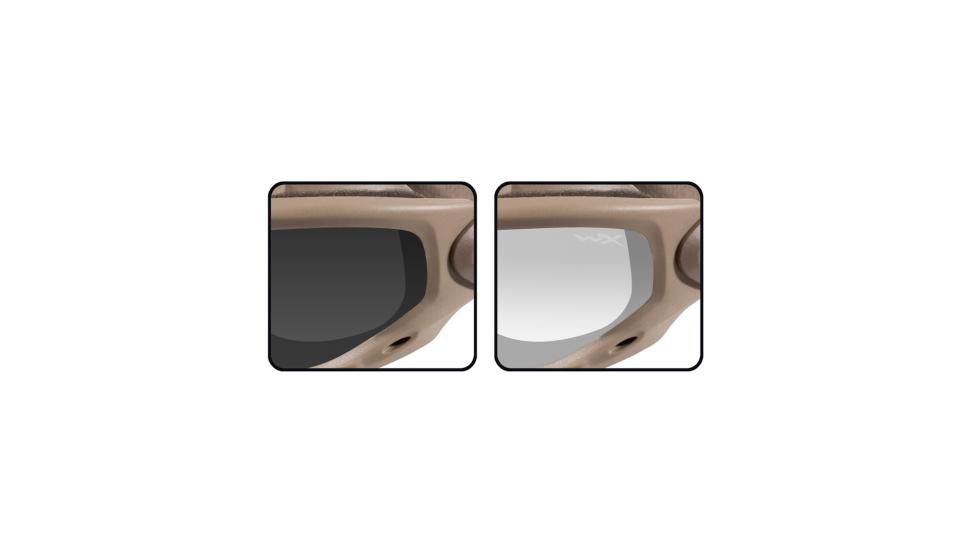 Wiley X Spear - Smoke Gray &amp; Clear Lenses - Close-up SP29T
