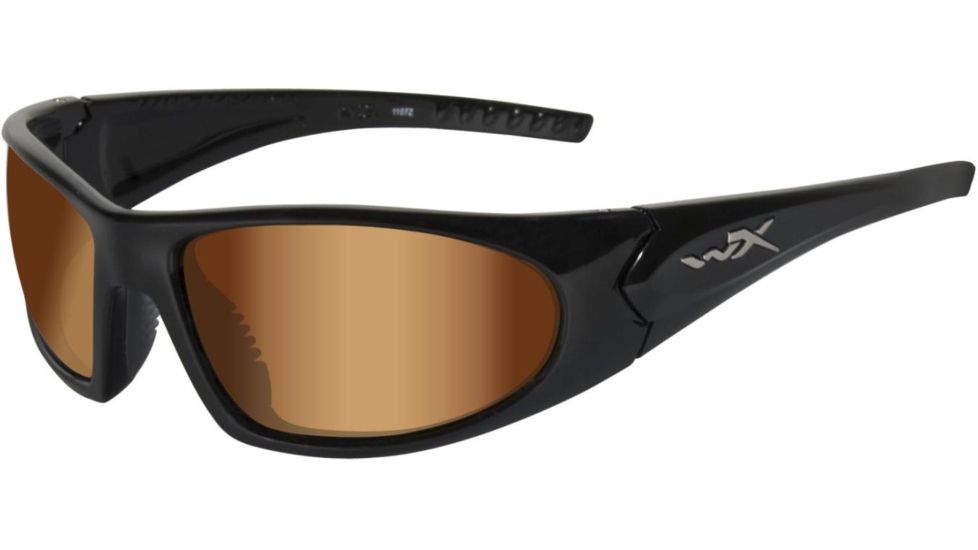 Wiley X Zen - Bronze Flash/Crimson Brown Tint Lens w/Gloss Blk Frame ACZEN01