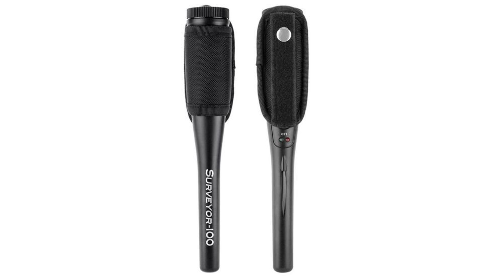 Winbest Handheld Metal Detector Surveyor-100 Metal Detector, Built-In LED Flashlight, Black, Length 11 in BE12744