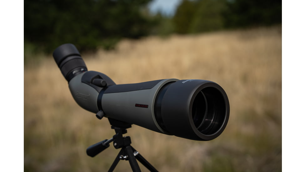 Winchester Supreme Optics W20-60x65mm Spotting Scope, Angled, Black/Gray, WQ-SS-SPRM12-20-60x65