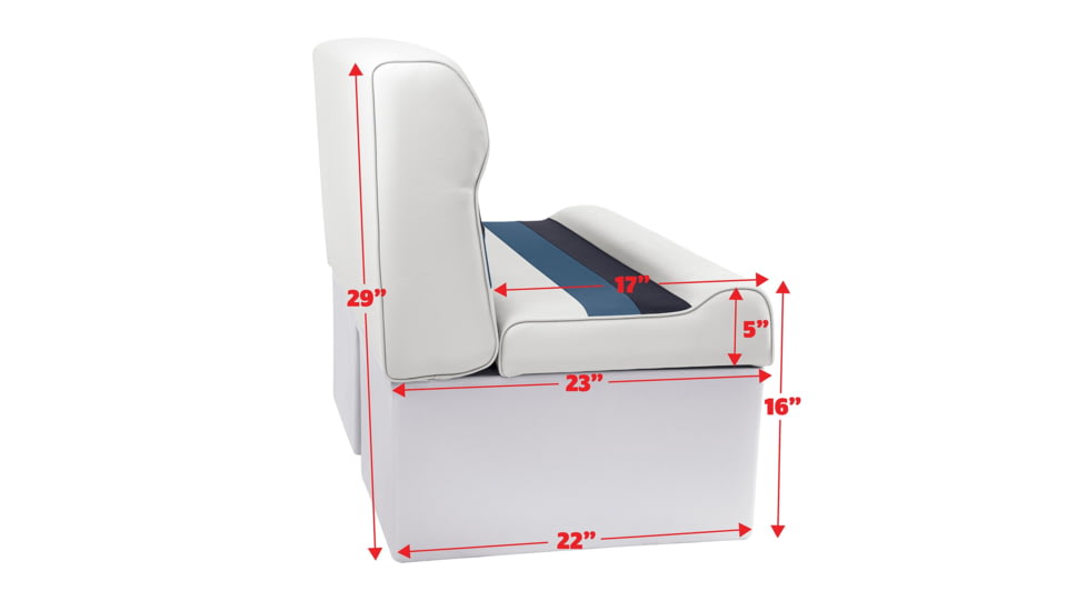 Wise 27in Bench Seat /Navy Blue, WHITE, 27in, 8WD95-1008 SEAT ONLY