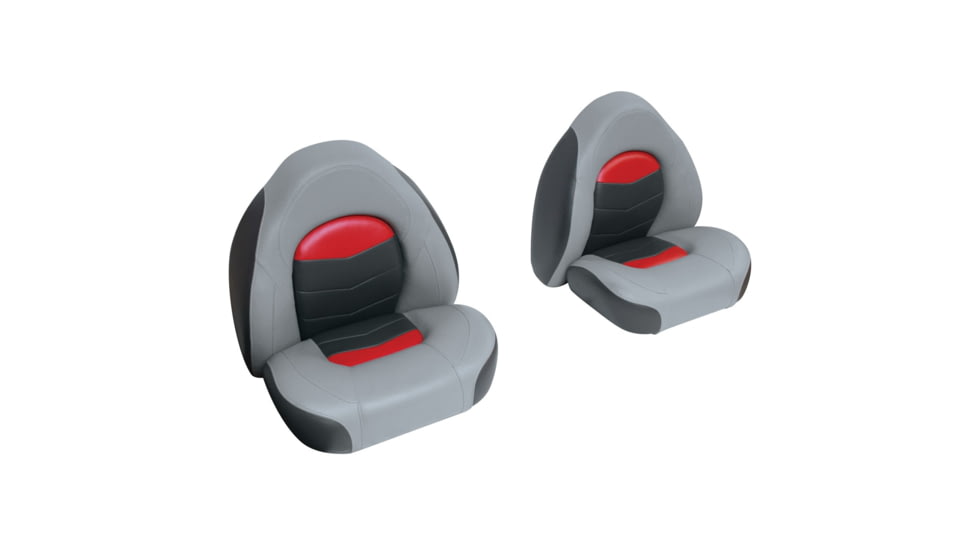 Wise Bass Bucket Seat Kit, Marble/Regal Red/Charcoal, 3303-1881