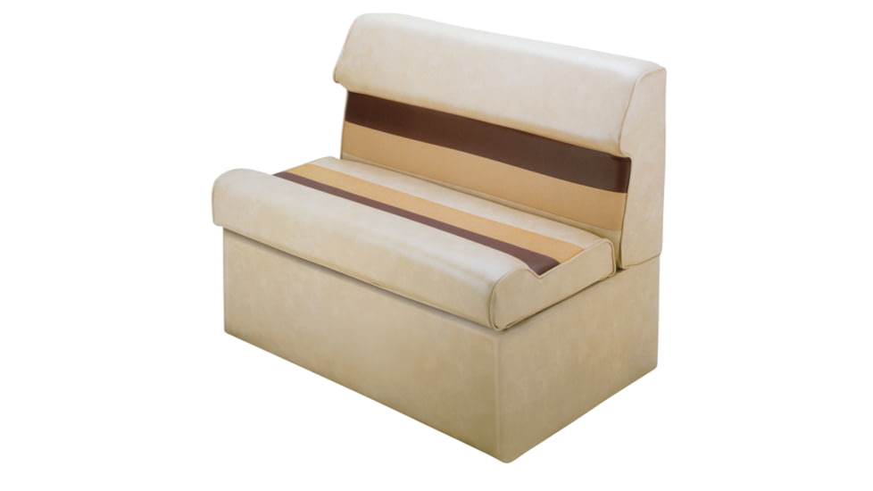 Wise Deluxe 36in Pontoon Bench And Base Sand/Chestnut/Gold, 8WD100-1010
