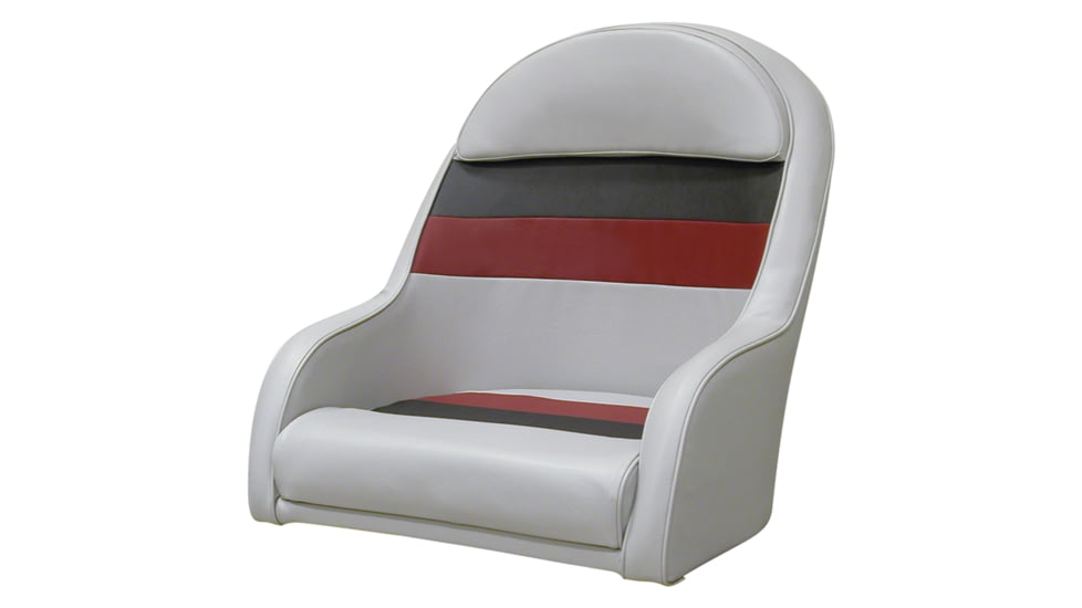 Wise Deluxe Bucket Seat /Charcoal/Red, Grey, 8WD120LS-1012