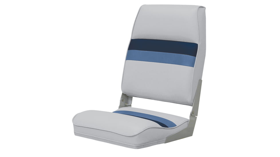 Wise Deluxe High Back Boat Seat /Navy/Blue, Grey, 8WD434LS-1011