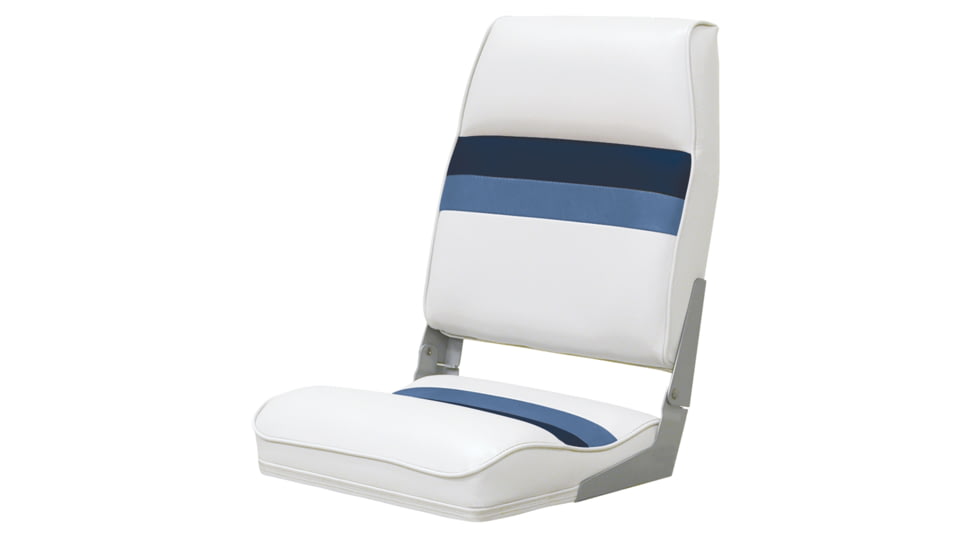 Wise Deluxe High Back Boat Seat /Navy/Blue, White, 8WD434LS-1008