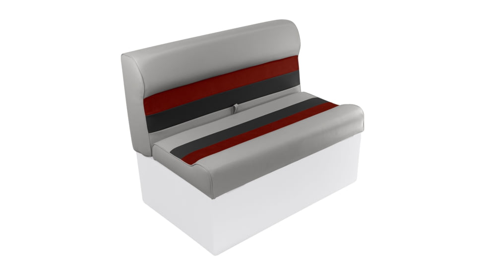 Wise Deluxe Pontoon 36in Pontoon Bench Seat, Grey/Red/Charcoal, Large, 8WD100-1012
