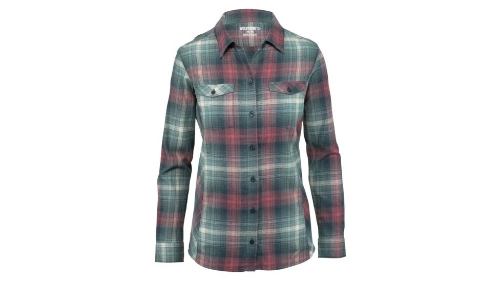 Wolverine Autumn Long Sleve Flannel Shirt - Women's, Dark Navy Plaid, Small W1204990-423-S